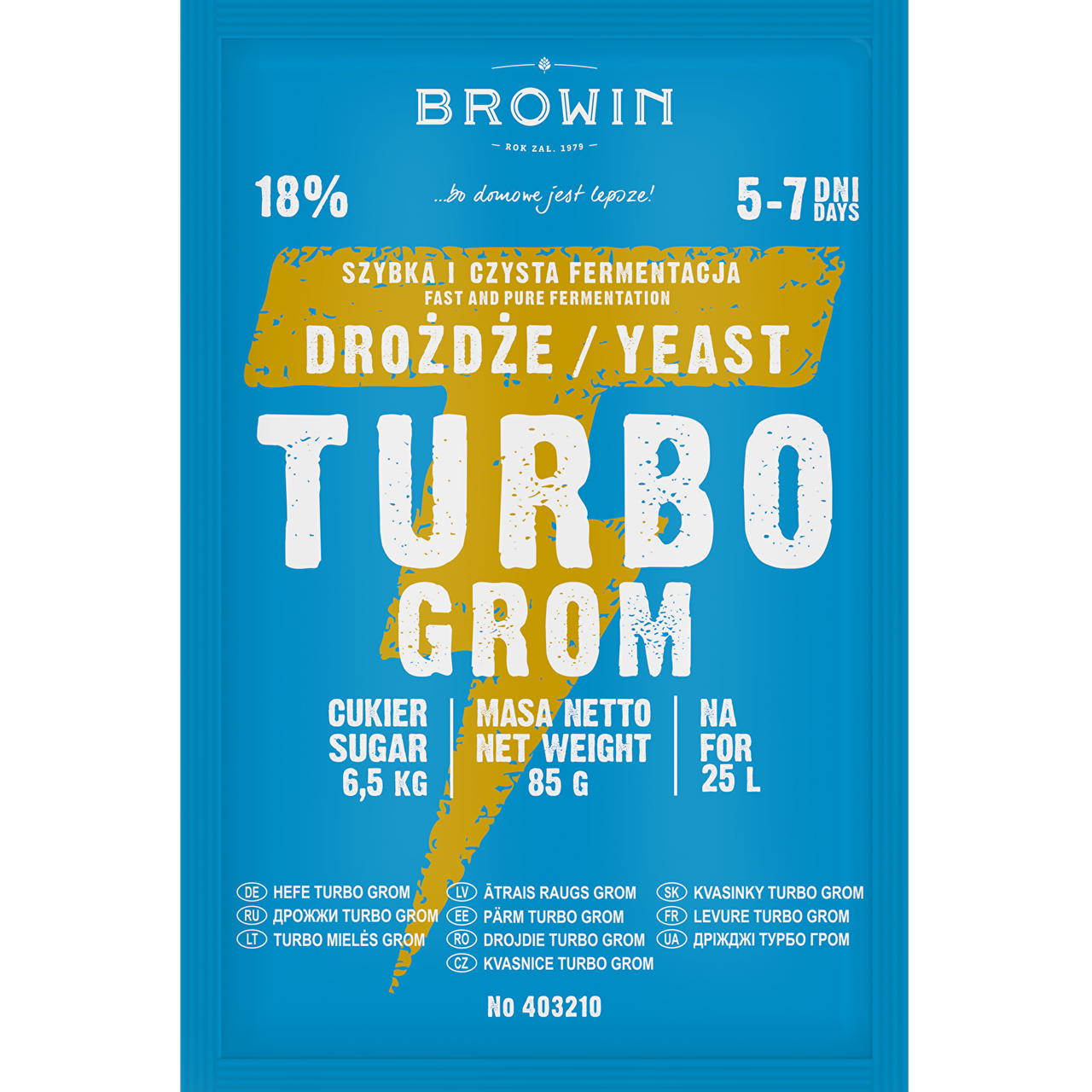 

BIOWIN дрожжи Turbo Grom 5-7 дней
