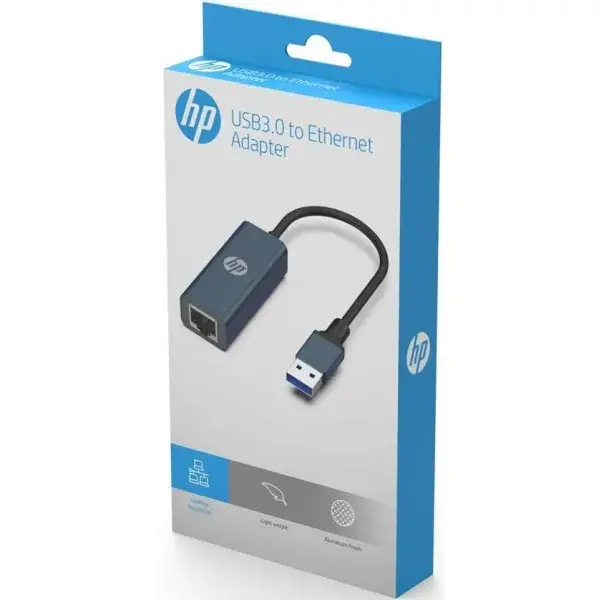 

Переходник HP USB 3.0 Type A - Ethernet RJ45 1000 Mb 0.2 м Черный (DHC-CT101)