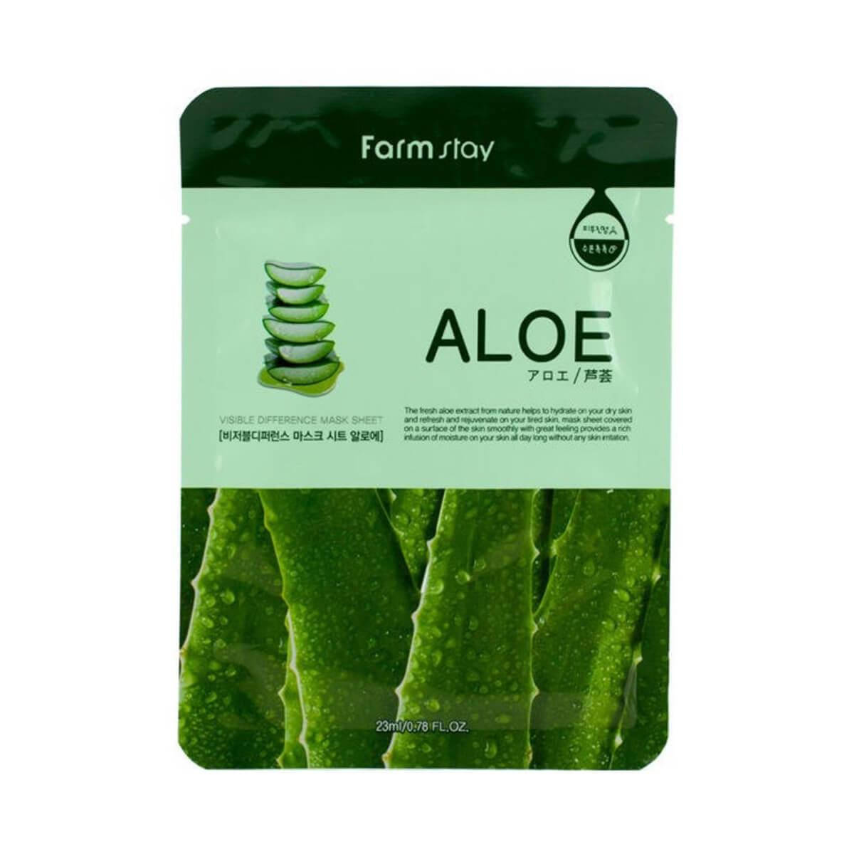 

Тканевая маска с экстрактом алоэ FarmStay Visible Difference Aloe mask Sheet