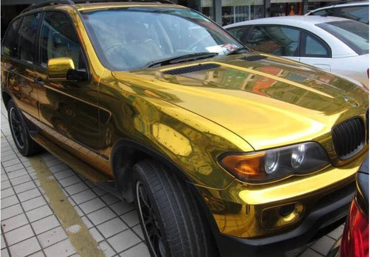 

Пленка Хром Зеркальная Глянцевая Отражающая Золотая для авто 152х30 см, Светло-серый