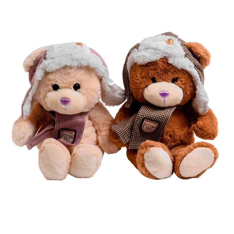 

Мягкая игрушка "Мишка в ушанке" М 11983, 2 цвета