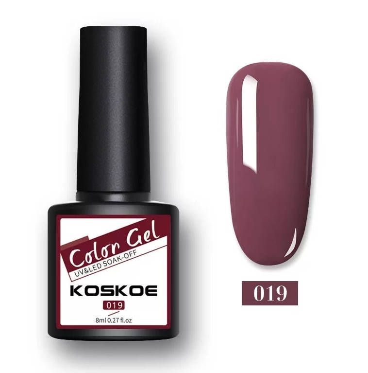 

8мл. Гель лак Color Gel Koskoe УФ UV, для маникюра, ногтей под лампу Бордовый 019