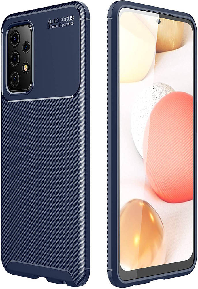 

Чехол накладка Autofocus Carbon Samsung Galaxy A72 A725 (Самсунг Галакси А72), Синий