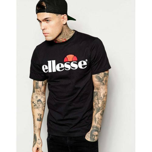 

Футболка Ellesse черная с логотипом, унисекс (мужская, женская, детская)