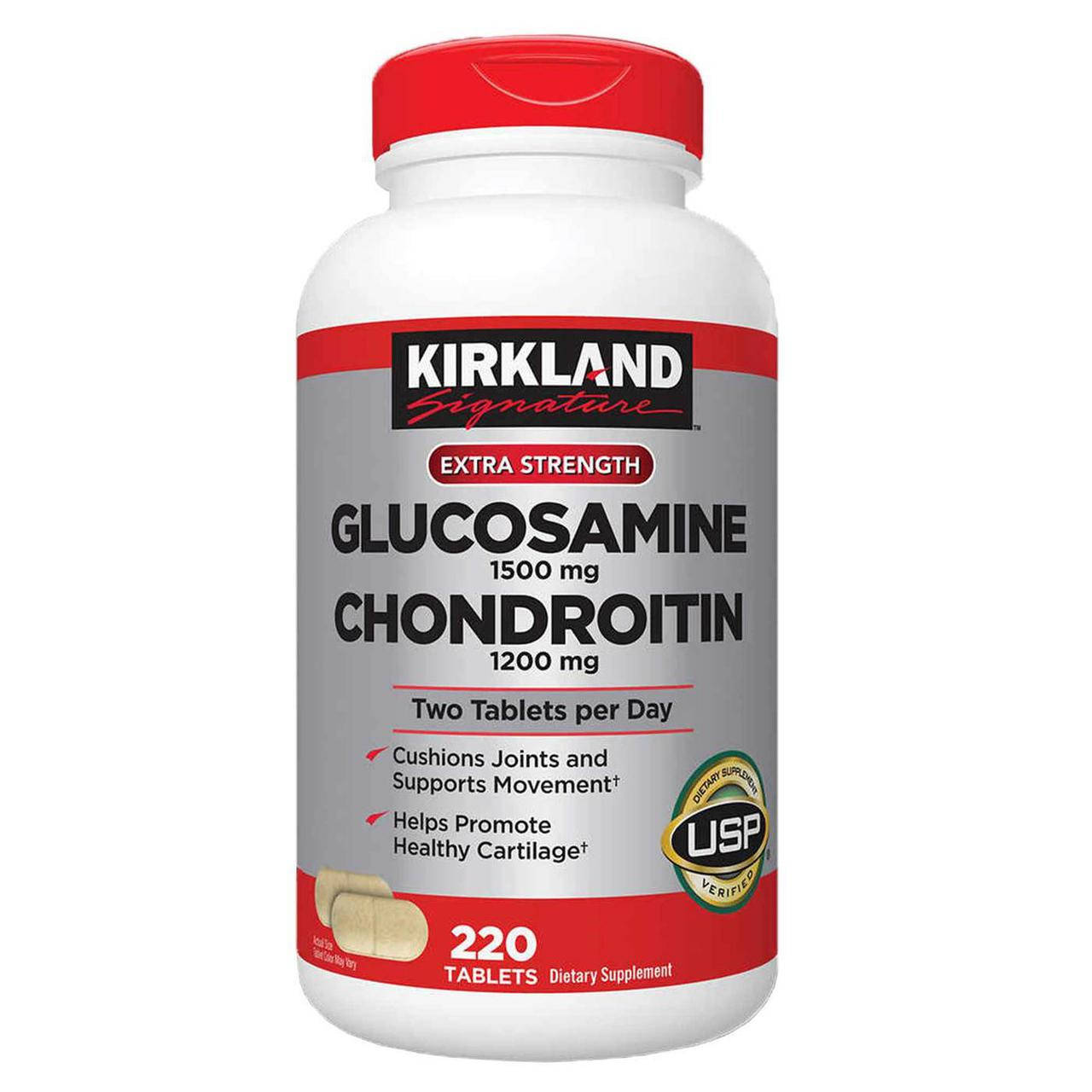 

Kirkland Signature Glucosamine with Chondroitin - Глюкозамин с Хондроитином (220табл.)