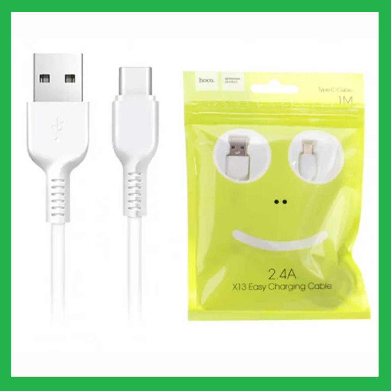 

Кабель Type-C Hoco X13 Easy Charge 1м (2.4A) белый
