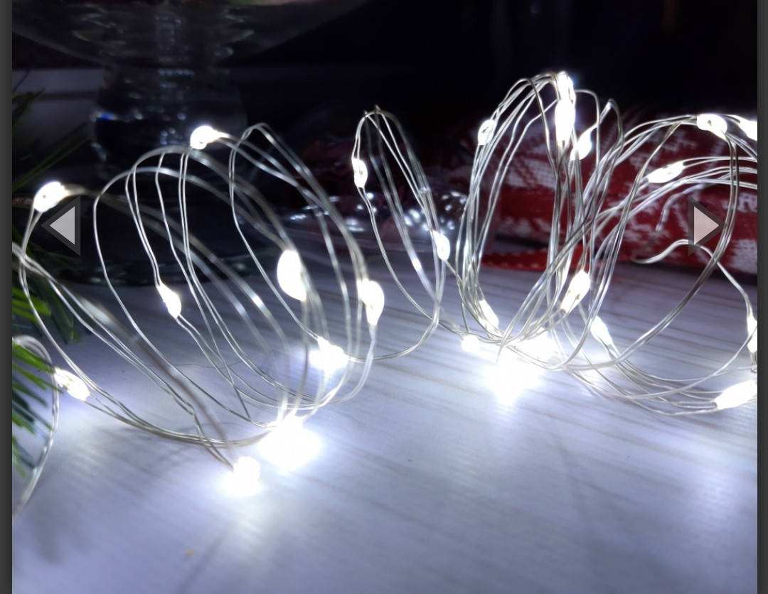 

Герлянда стенсон роса 3м 30 led на батарейках, Белый