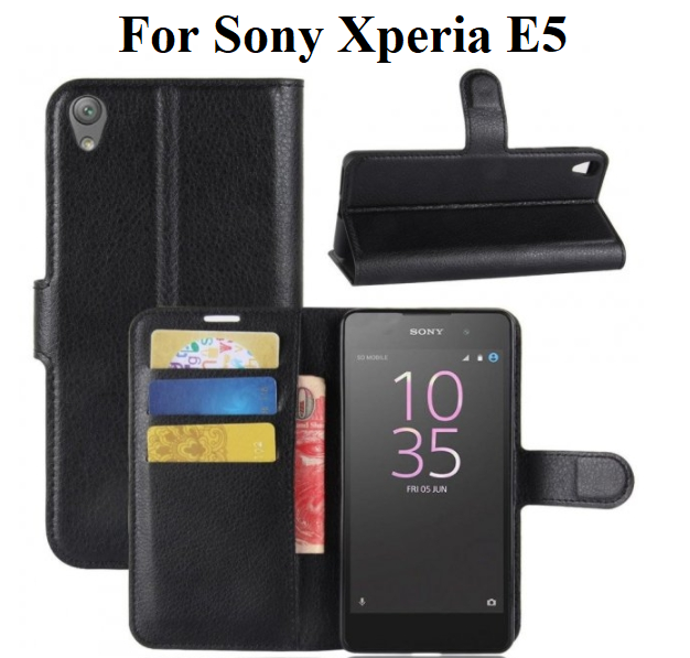 

Чехол книжка Wallet для Sony Xperia E5 (F3311) (F3313), Черный