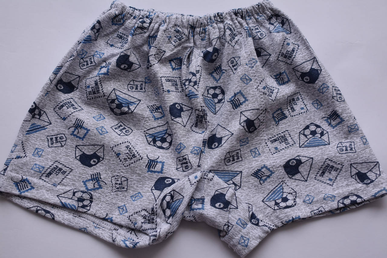 

Трусы семейные для мальчика рисунок конвертики р.30 116 см., Светло-серый