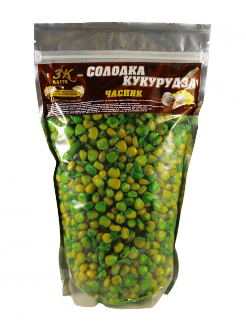 

Прикорм 3KBaits Сладкая кукуруза Чеснок 800гр