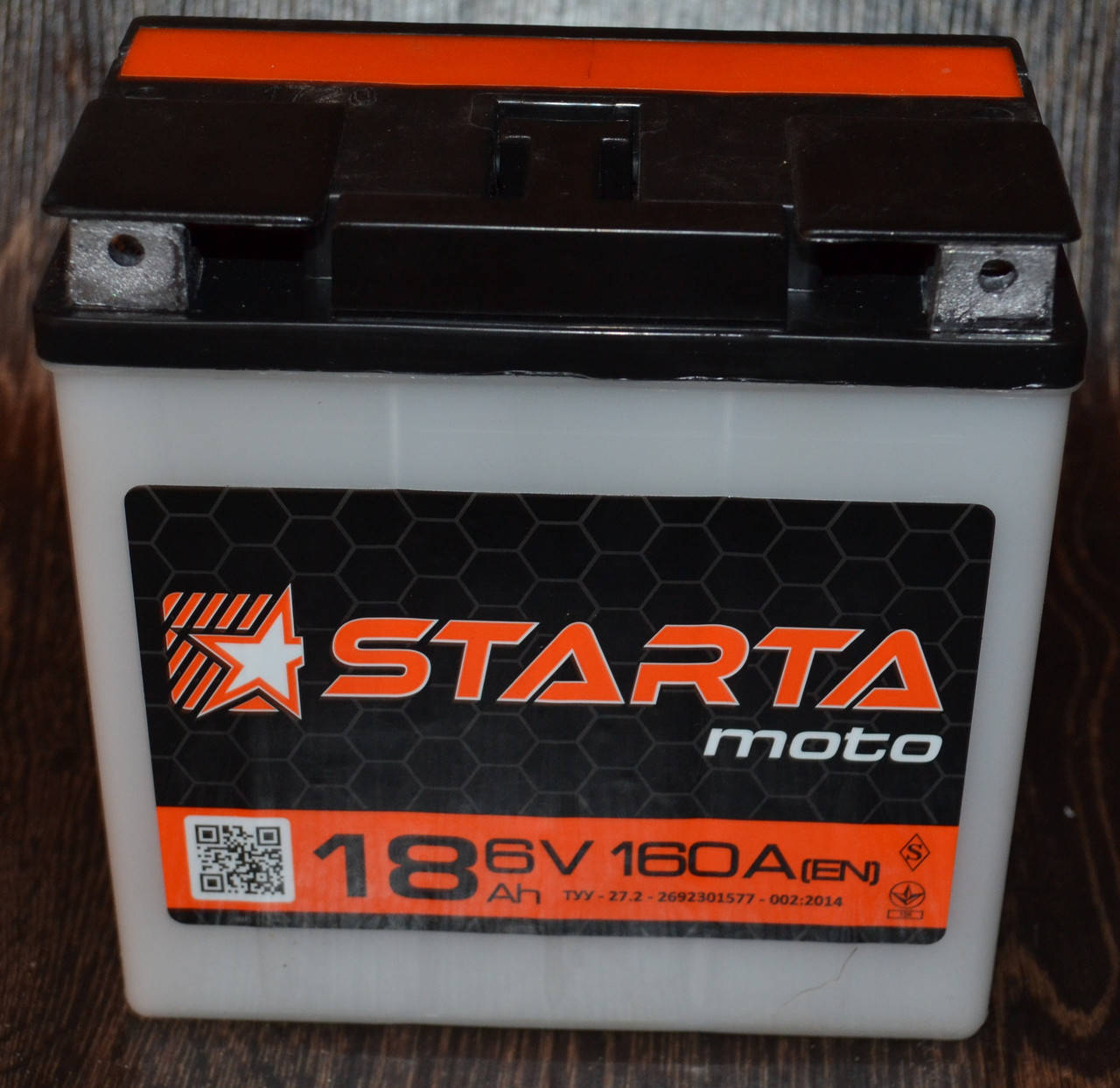 

Аккумулятор 6V 18А МОТО МТ ИЖ STARTA 140x75x140