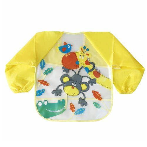 

Слюнявчик с рукавами, желтый Детский клеенчатый нагрудник