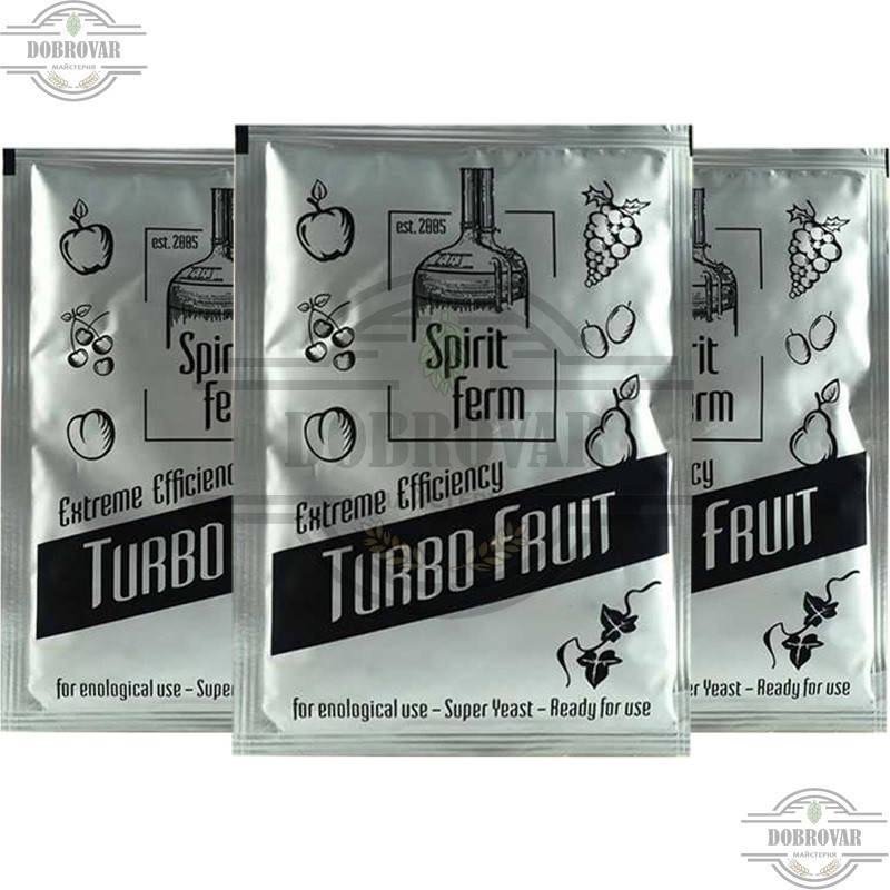 

Дрожжи сухие Spiritferm Turbo FRUIT, 40г