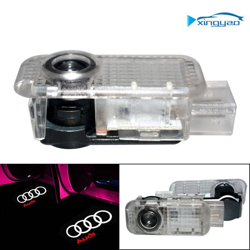 

Штатная подсветка дверей с логотипом Audi