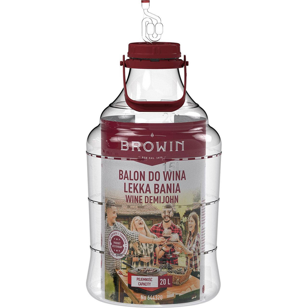 

Biowin Бутыль для вина пластиковый с ручкой, 20 л.