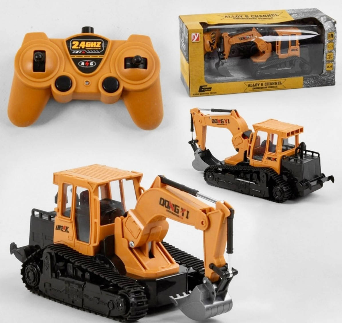 

Экскаватор на радиоуправлении, аккумулятор, подсветка, звук