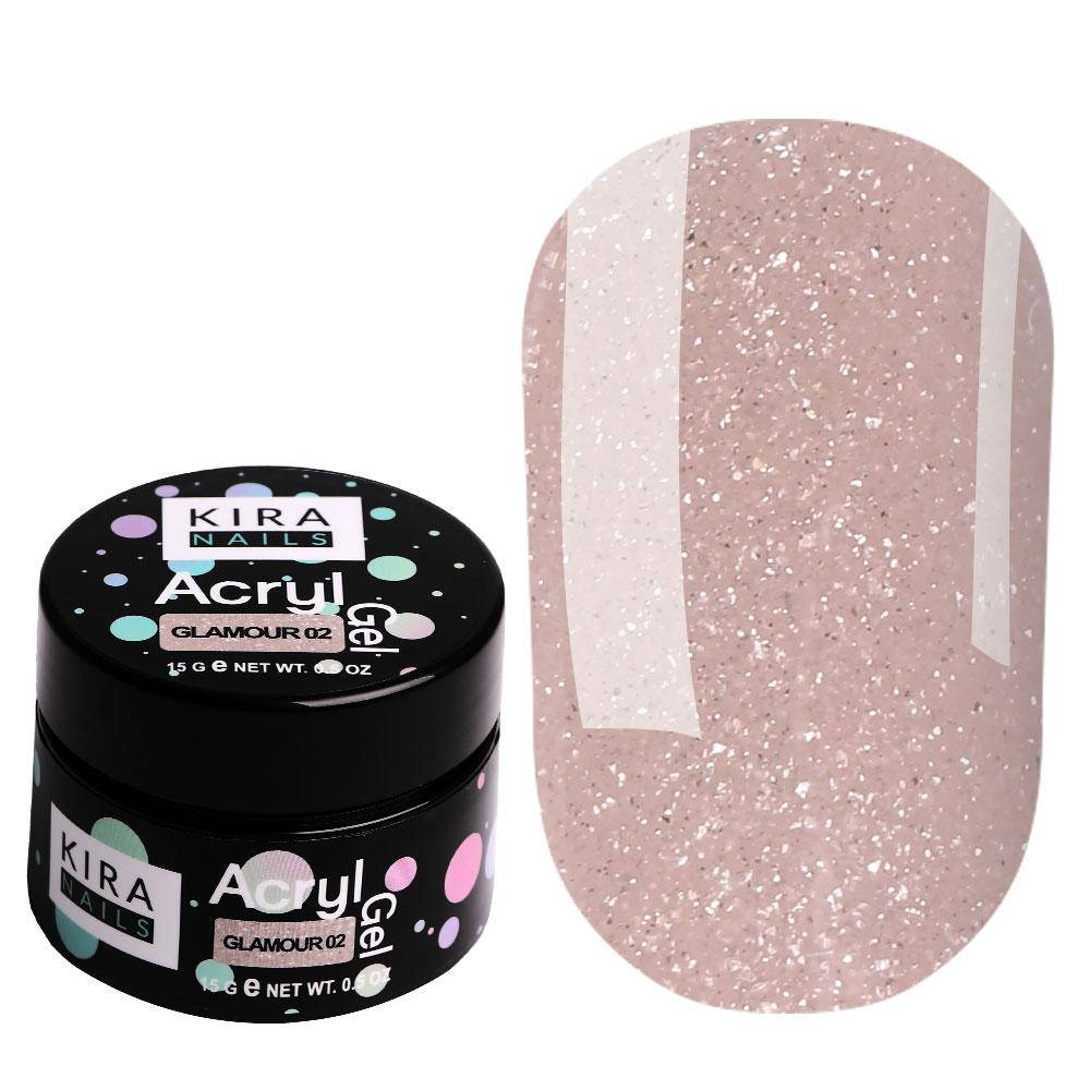 

Акригель Kira Acryl Gel Glamour 02, 15 г