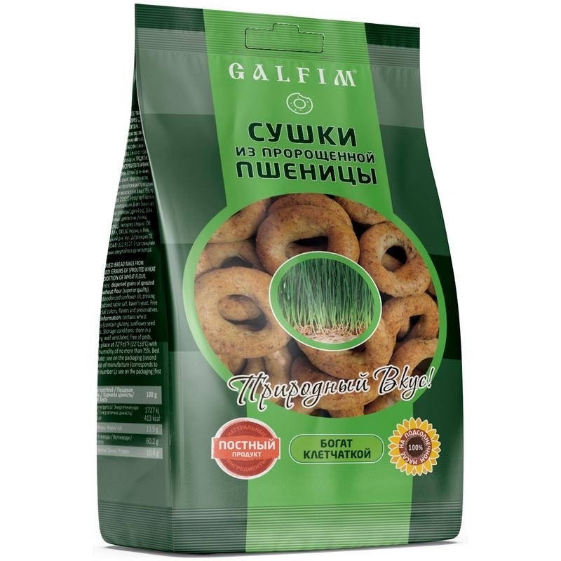 

Сушки с проращеной пшеницы 200г Galfim