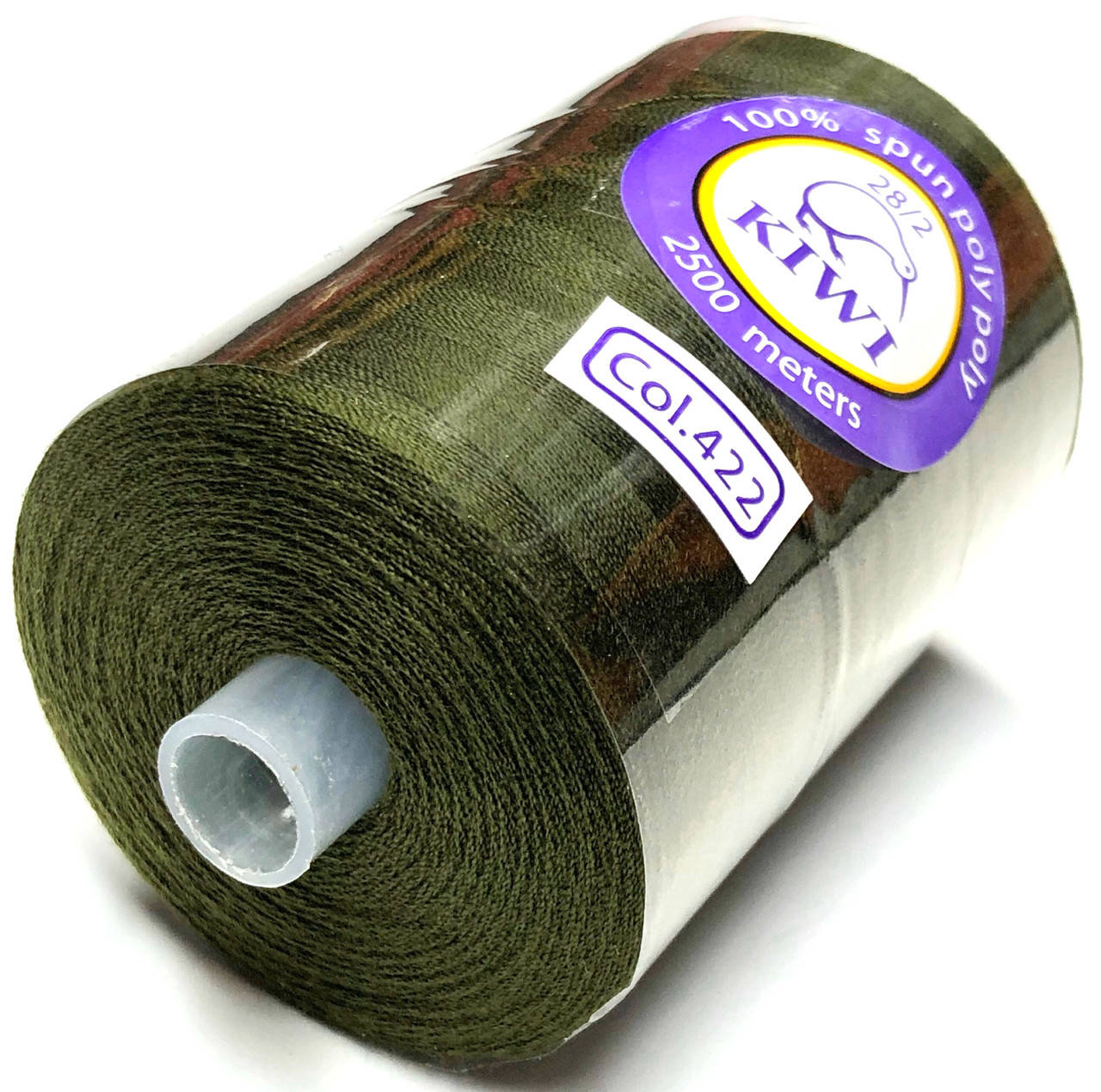 

Нить армированная Хаки 28/2 (422тон) полиэфирное волокно 2500м Kiwi