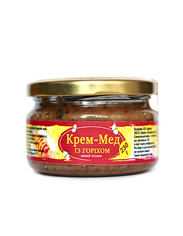 

Крем-мед с орехом 230г