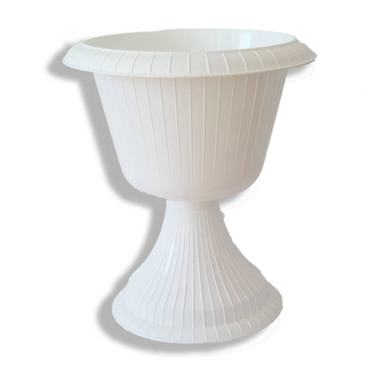 

Кашпо на ножке, "Гавайи", 33см, БЕЛЫЙ