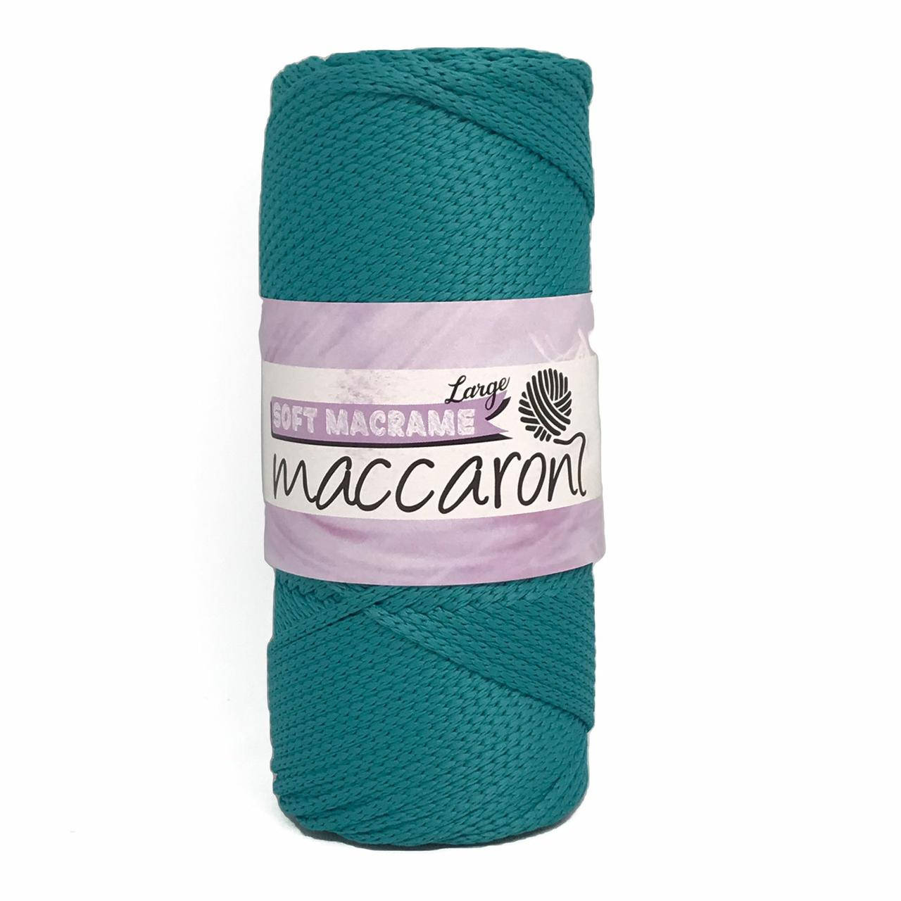 

Полиэфирный шнур Soft Macrame Large Maccaroni 3 мм ,бирюзовый