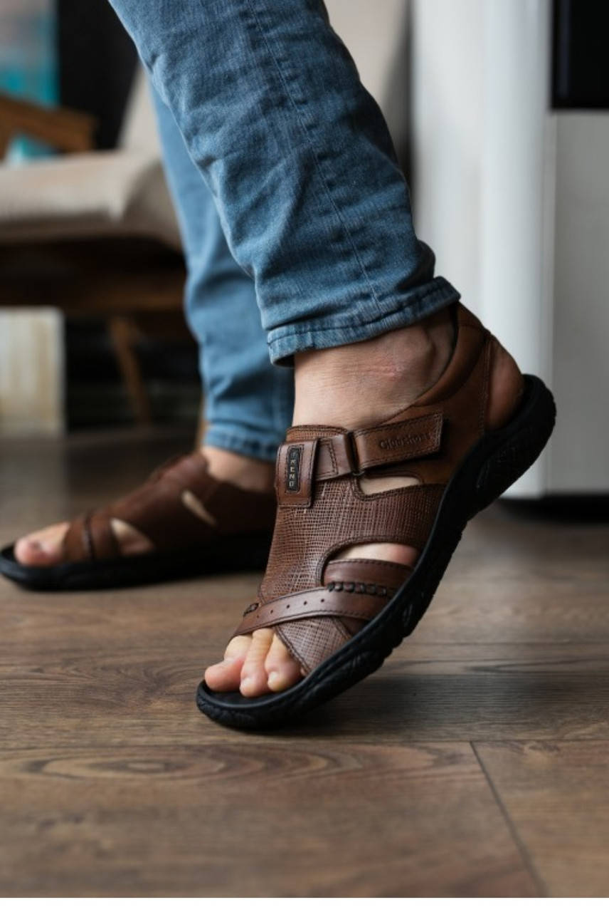 

Clubshoes 21 мужские фирменные летние сандалии босоножки цвет рыжий