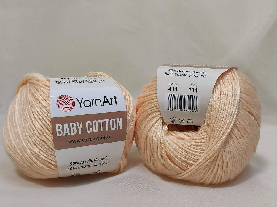 

YarnArt Baby Cotton 411 светлый персик