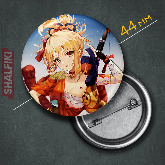 

"Наганохара Ёимия (Геншин / Genshin)" значок круглый на булавке Ø44 мм