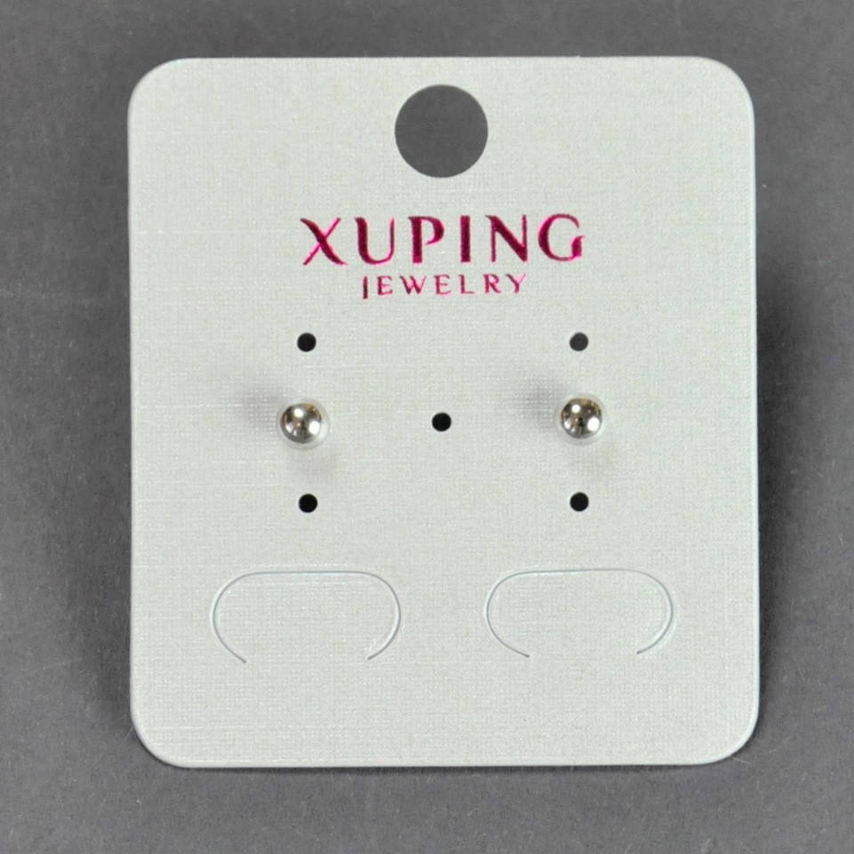 

Серьги гвоздики Xuping Шарик d-4мм родий