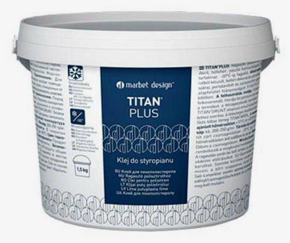 

Клей Marbet TITAN PLUS 4кг, акриловий для пінополістиролу Титан 4шт./уп.