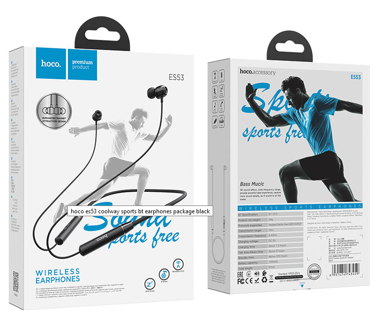 

Блютуз Наушники Hoco ES53 Coolway Sports Bluetooth, Черный