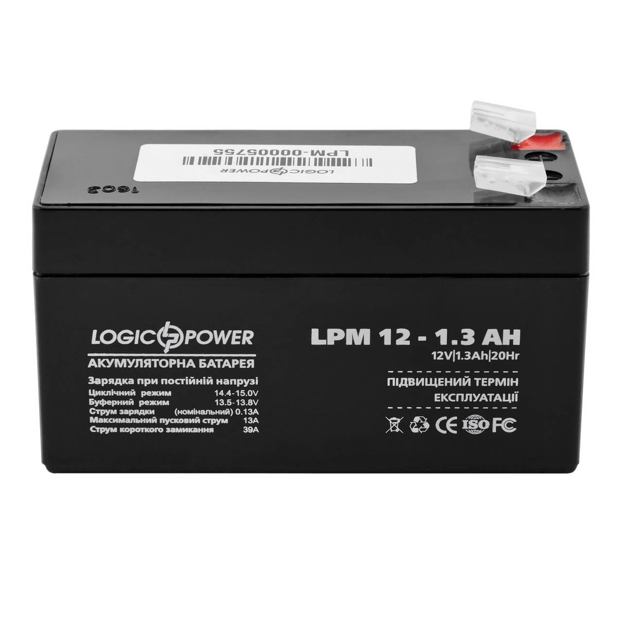 

Аккумулятор свинцово-кислотный LogicPower AGM LPM 12 - 1.3 AH
