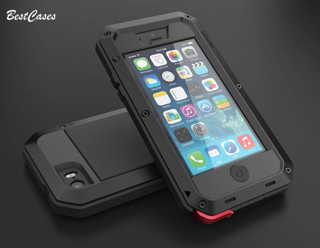 

Противоударный мужской чехол для iPhone 5, чехол на айфон Lunatik Taktik Extreme, Черный