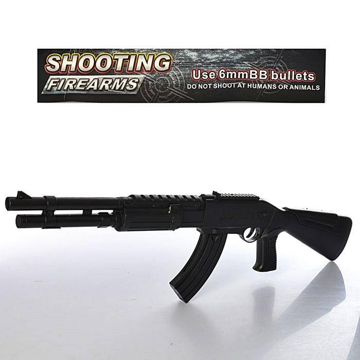 

Детский игровой Автомат M333 (48шт/2) 75см, на пульках, в пакете 81*21см