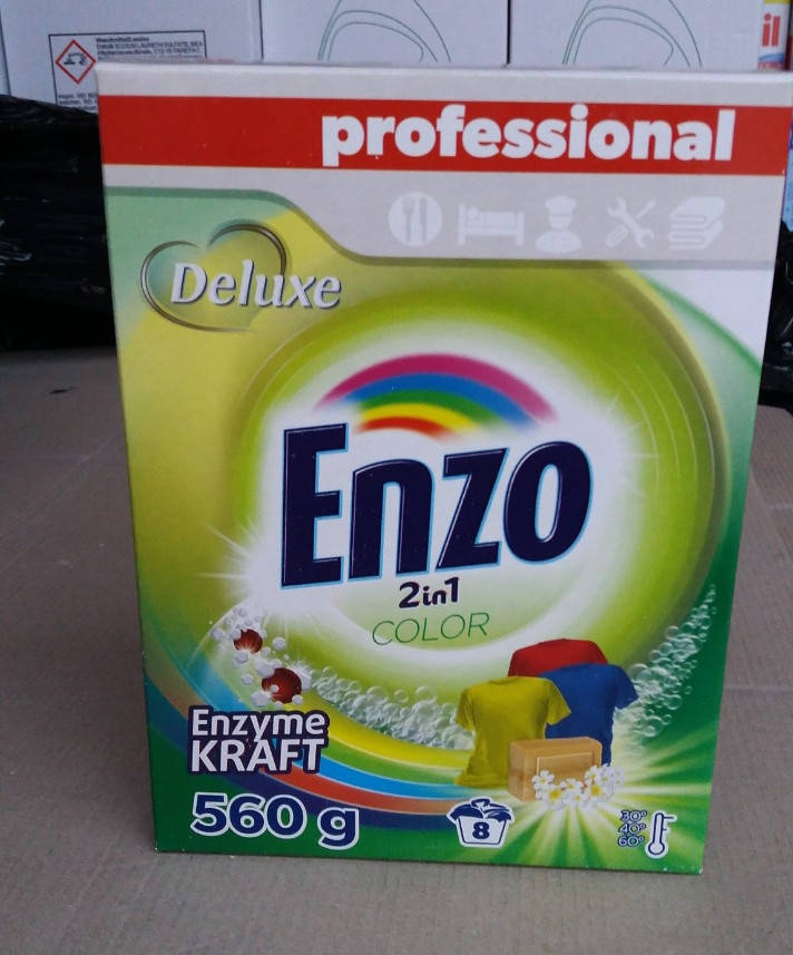 

Поршок для стирки Enzo 560 g., на 8 циклов. Для цветных вещей. Германия.