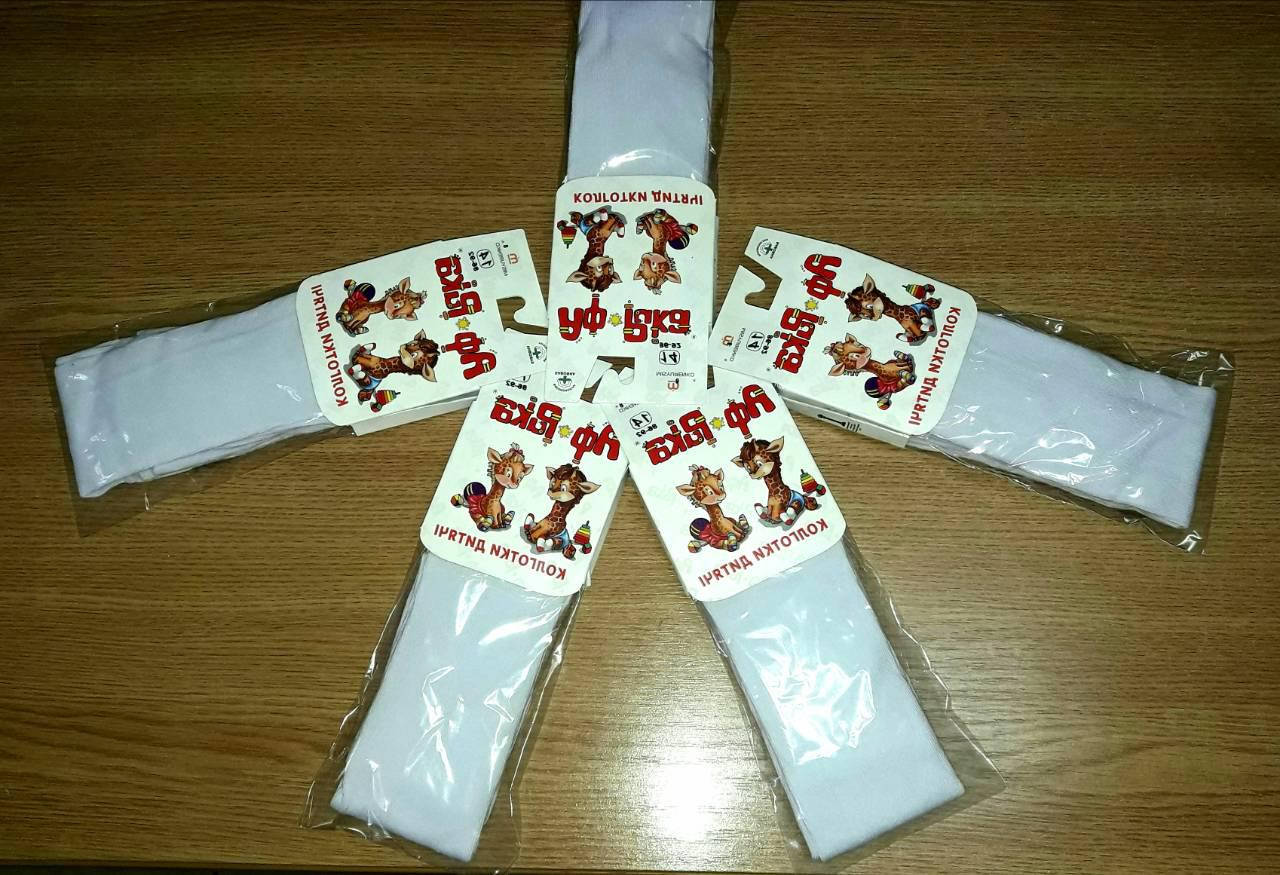 

Однотонные белые колготы ТМ Африка ( рост 86-92см), Белый