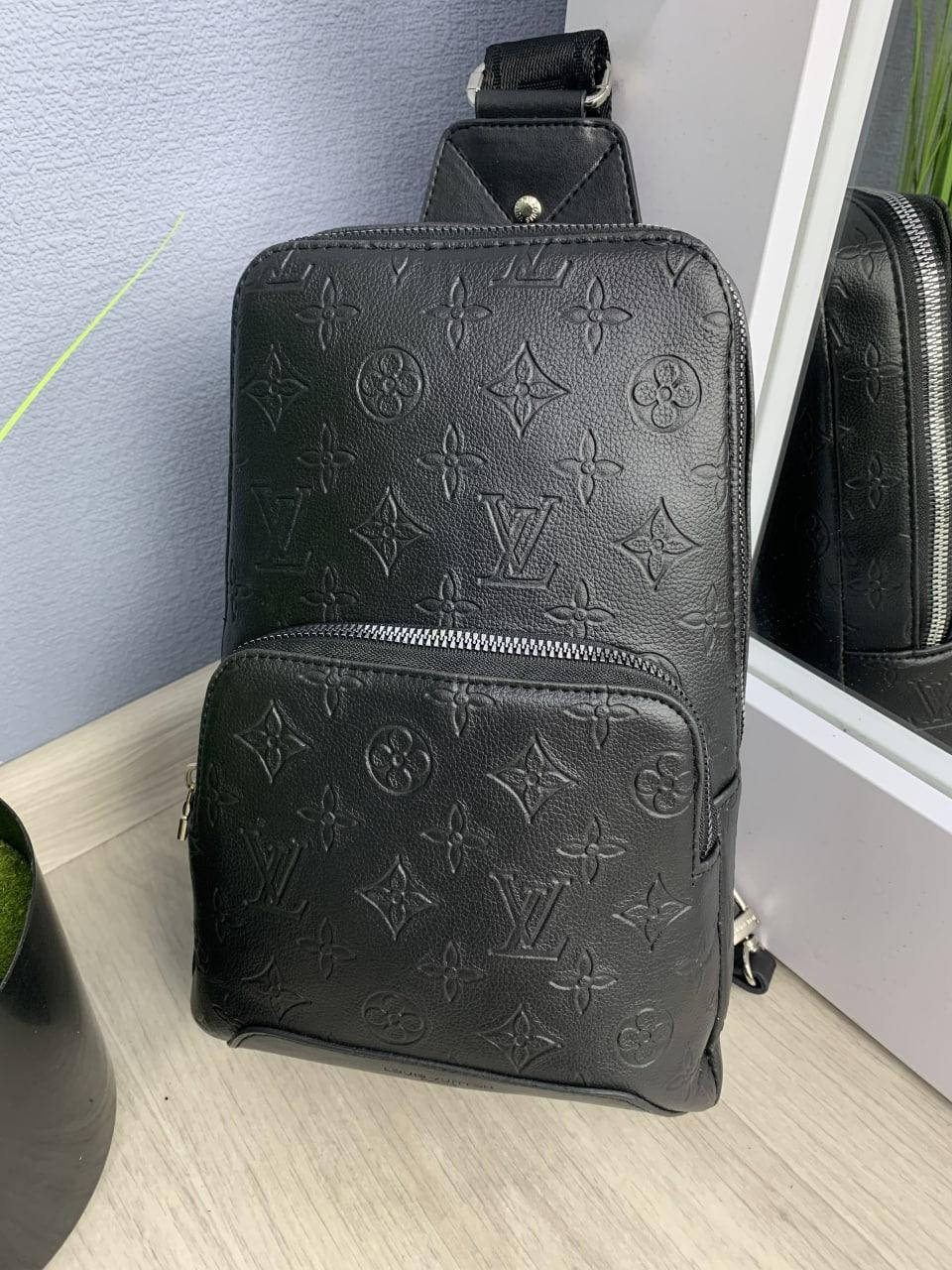 

Мужская сумка Louis Vuitton. Качественная PU кожа, Черный
