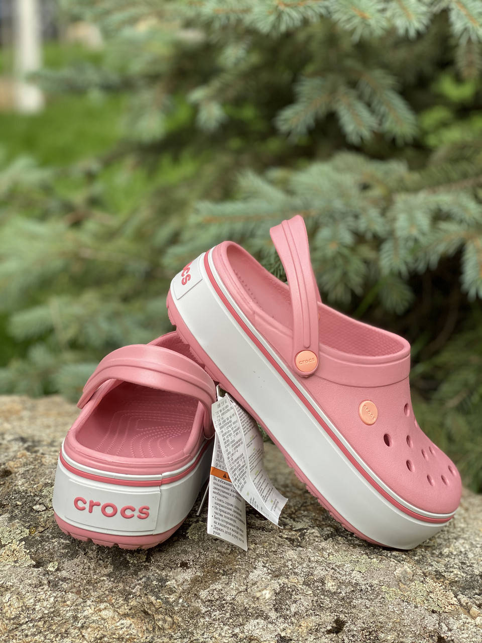 

Кроксы на платформе crocs platforma розовые пудровые 38