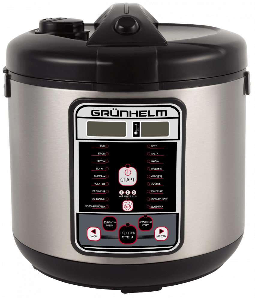 

Мультиварка GRUNHELM GMC-16T, 5 л, 860 Вт, 16 прог., керамическое покрытие, чаша с ручкам, антипригар.покрытие