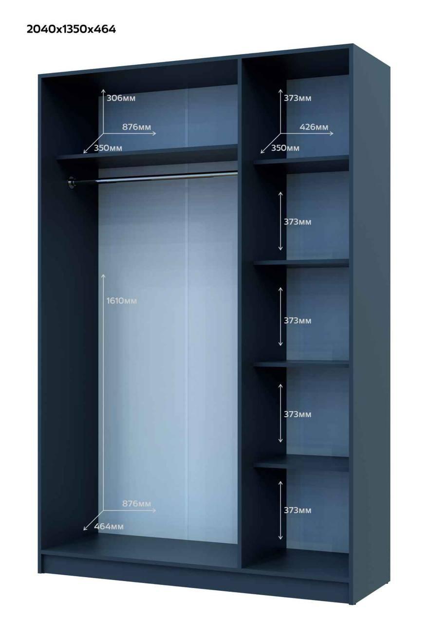 Шафа для одягу комплект Промо Графіт Графіт 3+3 ДСП 270х48х204 (42005070) 7