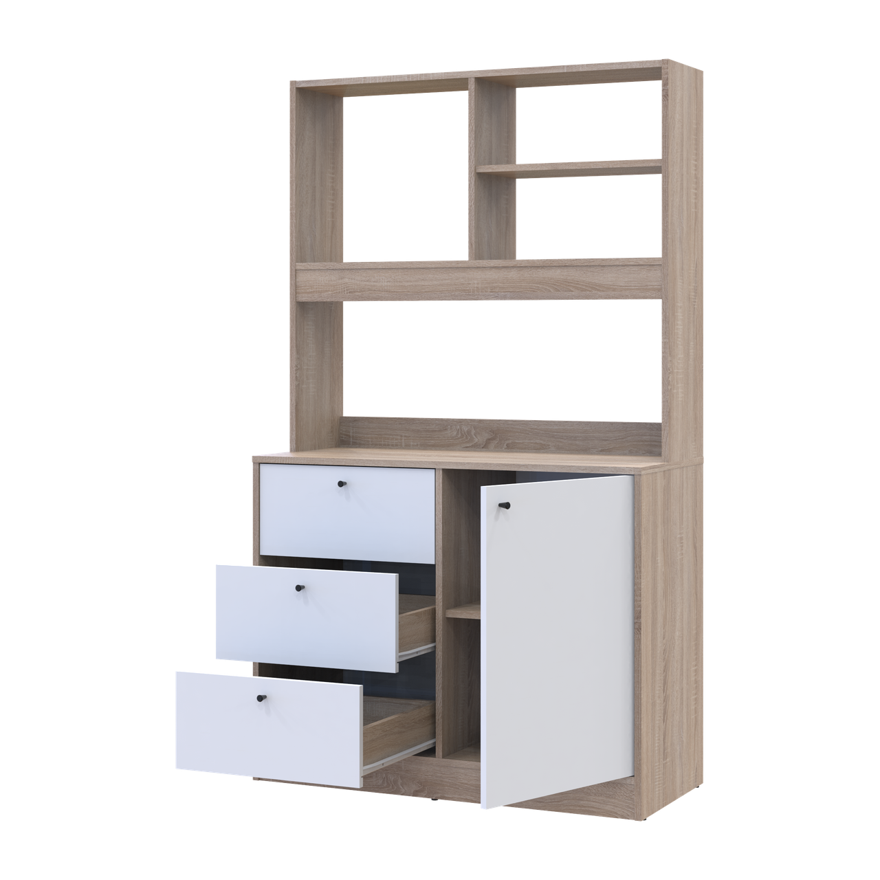 Міні-кухня Doros Лея Дуб сонома/Білий ДСП 100х43х171 (81359335) 2