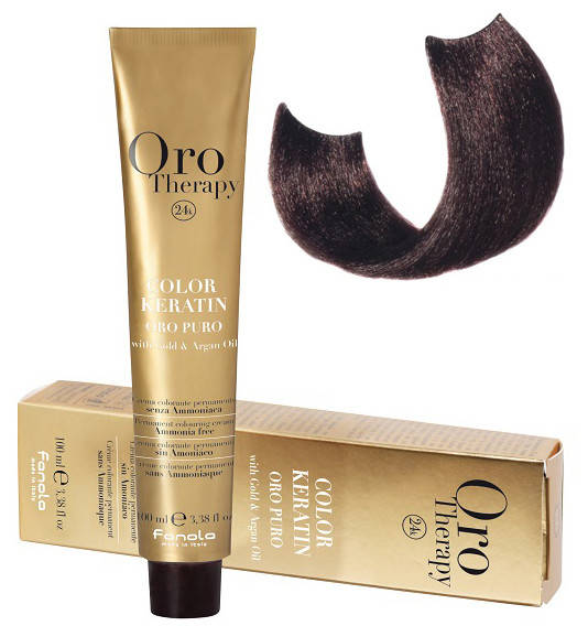 

Крем-краска безаммиачная для волос Fanola Oro Therapy №4/14 Cacao 100 мл (3072Qu)