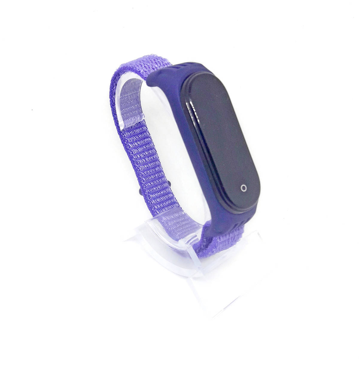 

Ремешок для фитнес браслета MiBand 3/4 нейлон ми бенд 3/4 фиолетовый