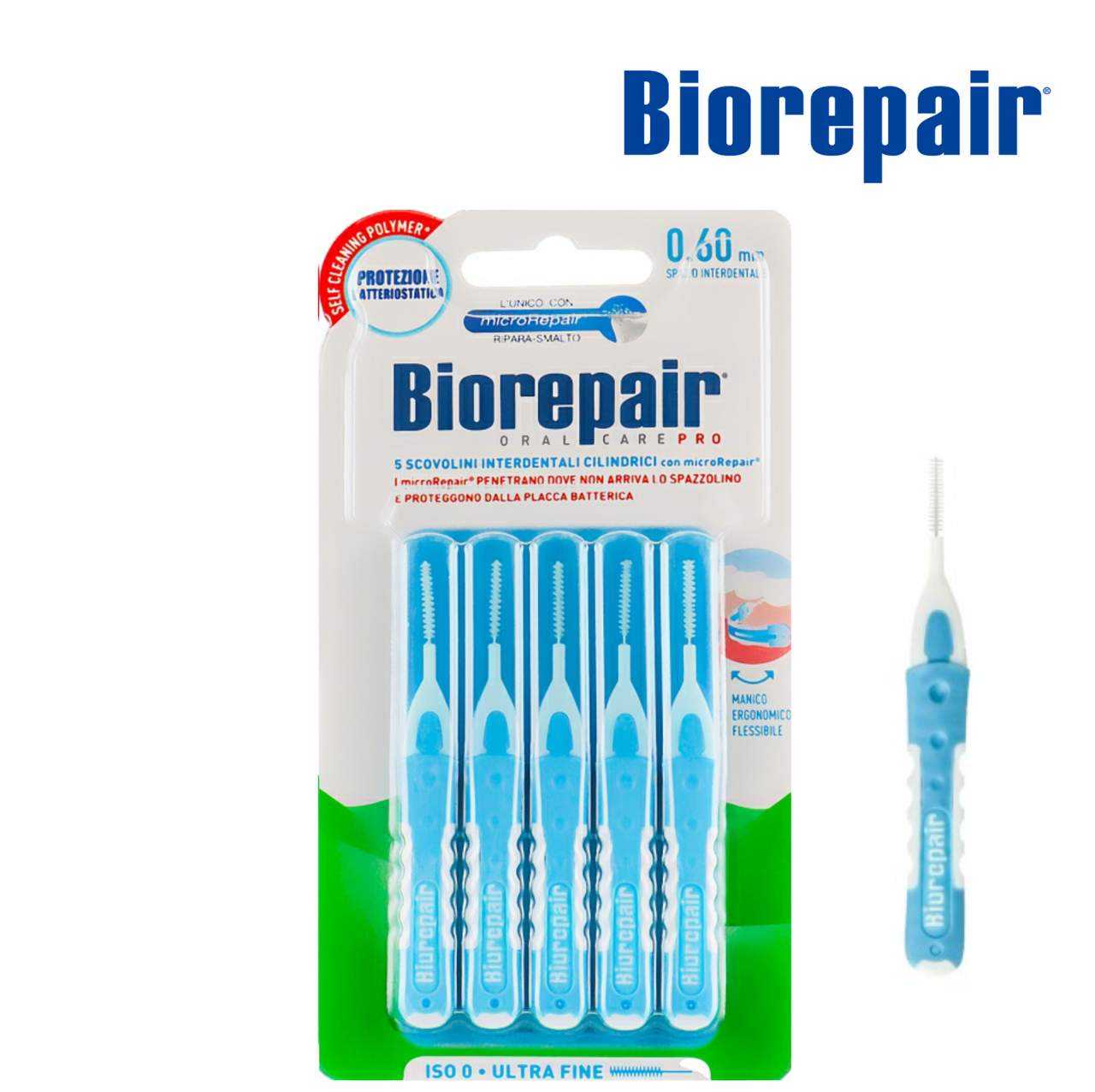 

Межзубные щетки Biorepair Ultra с гидроксиапатитом 0,60 мм ультратонкие 5 шт