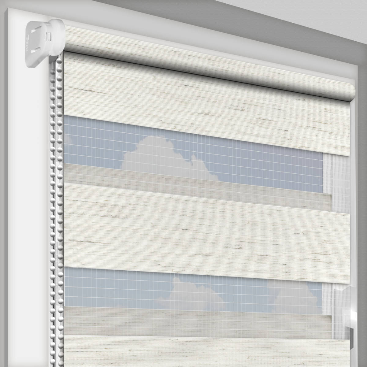 

Рулонная штора День - Ночь ТМ DecoSharm Amb 12 Натуральный Лён 675 х 1600 мм, Белый