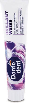 

Зубная паста Donto dent brilliant weiss 125 ml .
