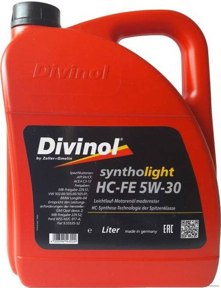 

Масло моторное Divinol Syntholight HC-FE 5 W-30 5 Л.