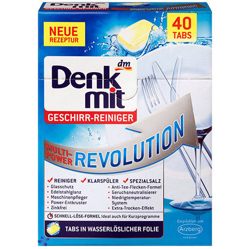 

Таблетки для посудомоечных машин Denkmit Revolution 40 шт