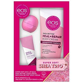 

Подарочный набор EOS Super Soft Shea Trio ( бальзам , крем для рук, крем для тела) гранат/малина